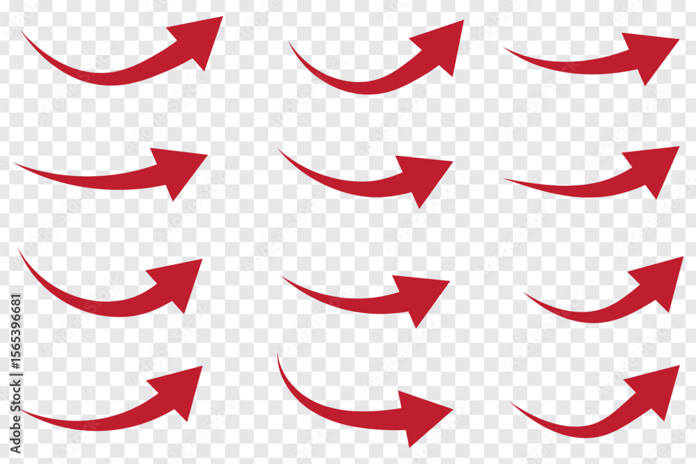 Poster curve arrows icon, curved arrows, arrow sign, arrow symbol collection. black arrows set on transpare
