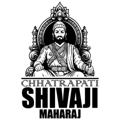 Chhatrapati Shivaji Maharaj Vector Design 6