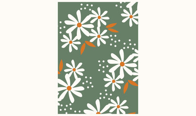 Obraz premium Floral flowers fabric cloth seamless pattern background