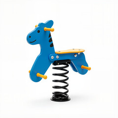 Playground Spring Rider Isolated on White Background for Catalog or Design Use