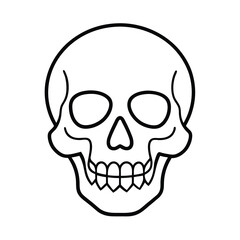  skull line art vector t shirt design