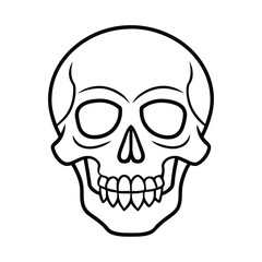  skull line art vector t shirt design