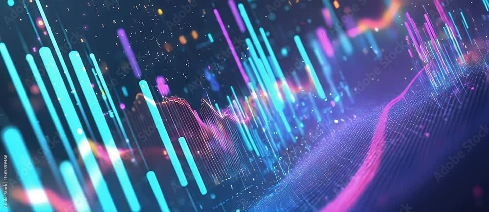 Poster abstract visualization of data streams with a focus on digital transformation and financial analytic