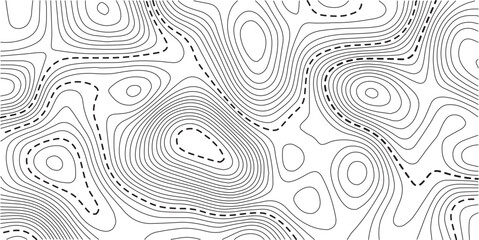 Topographic map background geographic line map with elevation assignments. Modern design with White background with topographic wavy pattern design.paper texture Imitation of a geographical map shades