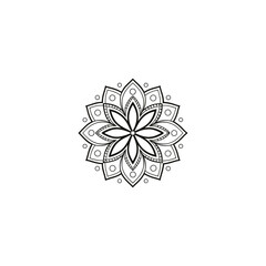 Circular pattern in the form of a mandala. Henna tatoo mandala. Mehndi style. Decorative pattern in oriental style. Coloring book page.