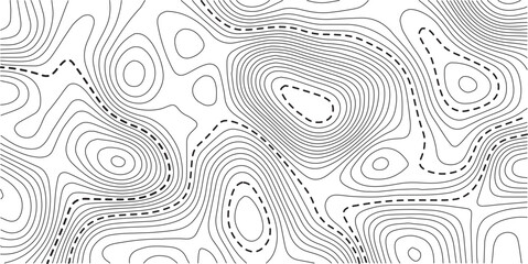 Topographic map background geographic line map with elevation assignments. Modern design with White background with topographic wavy pattern design.paper texture Imitation of a geographical map shades