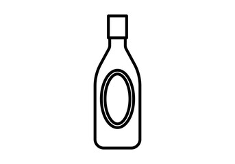 Icono negro de botella de salsa