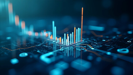 Analyzing economic impact of fintech by examining innovative digital finance models and disruptive technologies that redefine banking and investment landscapes in  Photo Stock  Concept  and empty spac