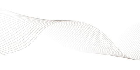 Abstract wave element for design. Digital frequency track equalizer. Stylized line art background. Vector illustration. Wave with lines created using blend tool. Curved wavy line, smooth stripe. 