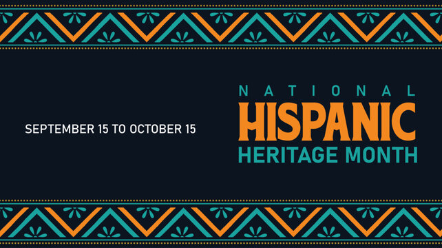 National Hispanic heritage month banner Hispanic Americans culture, tradition heritage festival
