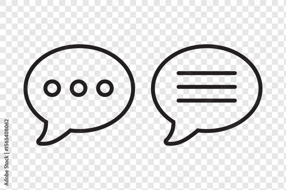 Poster comment icon set. comments vector icon. chat icon. web vector icon.