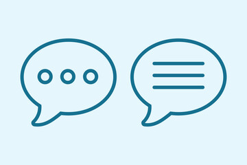 Comment icon set. Comments Vector icon. Chat icon. Web vector icon. 
