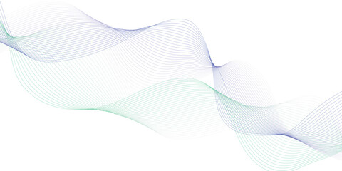 Abstract wave element for design. Digital frequency track equalizer. Stylized line art background. Vector illustration. Wave with lines created using blend tool. Curved wavy line, smooth stripe.