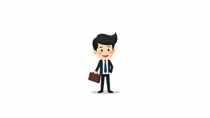 cartoon character of businessman
