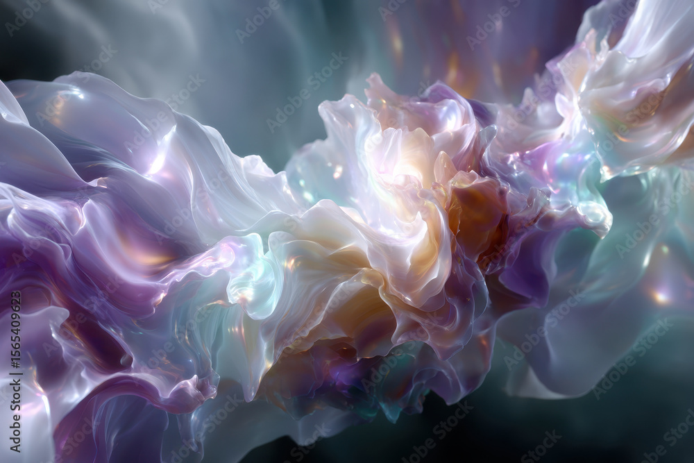Poster abstract swirls of color and light create a mesmerizing visual experience in digital art