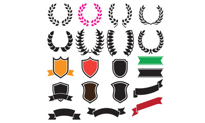 Royal Badge & Ribbon Crest Icons