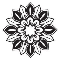 Floral mandala design isolated on white background