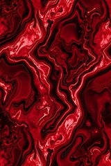 Intricate ruby abstract forms a mesmerizing swirling river pattern