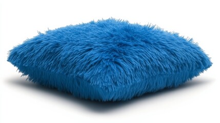 High-quality isolated image of a plush bath pillow, placed on a pure white background, perfect for self-care and luxury bath product promotions