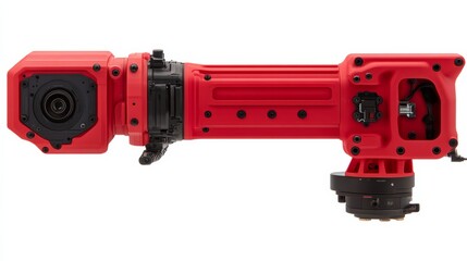 High-quality isolated image of an industrial robotic gripper, placed on a pure white background, perfect for automation and robotics branding