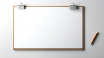 High-quality isolated image of an interactive whiteboard, placed on a pure white background, perfect for modern classrooms and digital learning