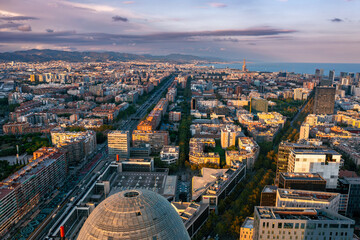 An aerial compilation showcasing Barcelona's diverse landscape: from the sacred Sagrat Cor on...