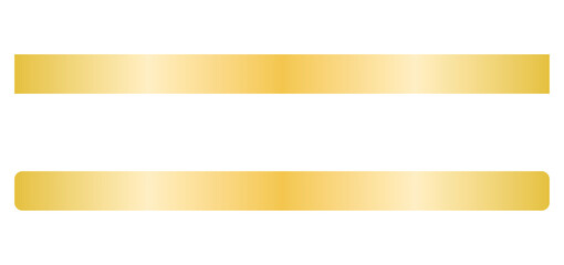 Luxury gold ribbon banner bar Isolated PNG. Shiny blank banner for text message, labels, design, presentation. Design element for holiday greeting card, certificate, tags, celebration template