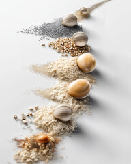 Fototapeta premium Resistant starch. Graphic illustrating resistant starch formation process.