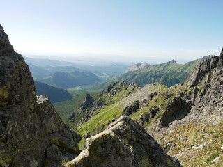 Majestic Rocky Mountain Ridge with Panoramic Valley View
