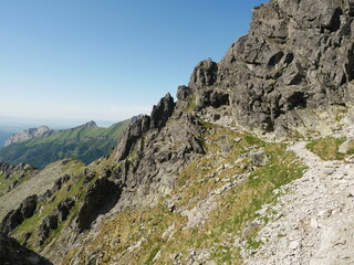Majestic Rocky Mountain Ridge with Panoramic Valley View
