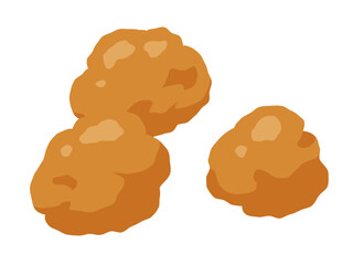 唐揚げが3個のイラスト