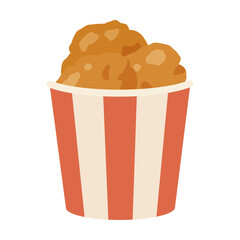 カップに入った唐揚げのイラスト