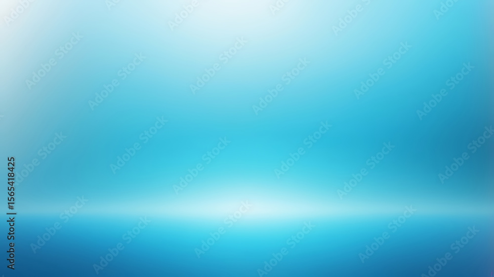 Aufkleber smooth blue gradient with light waves in abstract background for design or wallpape,r ai