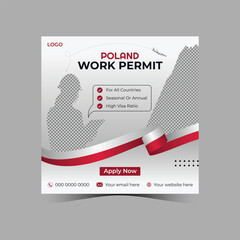 Poland Work Permit Social Media Post