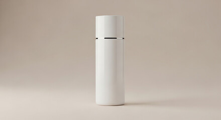 High end Mock plain white cosmetic bottle isolated on white