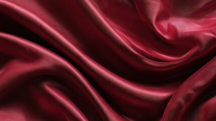 Obraz premium Deep crimson silk draped in flowing waves