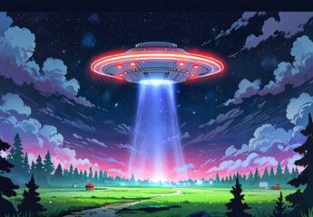 Celebrate World UFO Day with Mysterious UFO Sighting in Forest