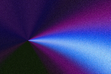 Abstract textured background with a purple to blue light beam and central vanishing point for futuristic concepts