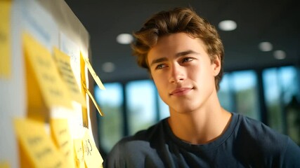 Participant brainstorming ideas in a creative collaborative space