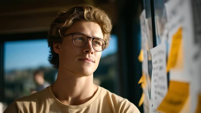 Participant clustering ideas in a creative brainstorming session