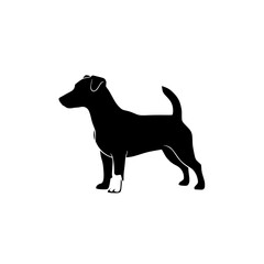 Jack Russell Terrier Dog Silhouette Standing Side Profile