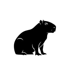 Capybara Silhouette Sitting Wildlife Animal Cute Rodent Large South America Mammal