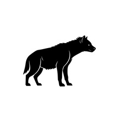 Striking Silhouette of a Hyena Standing Proudly in the Wilderness