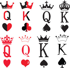 Queen and King vector 
