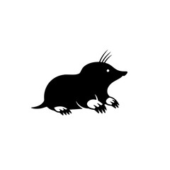 Simple Silhouette of a Small Mammal Known for Digging Underground Tunnels and Living in Burrows