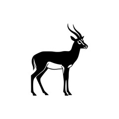 Graceful Gazelle Silhouette Standing Proudly in the Wild Open Plains