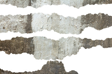 Torn of Concrete Wall Texture Stripes with Jagged Raw Edges - Old Wall Fragment Texture for...