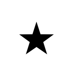 A Classic Five Pointed Star Silhouette on a Clean White Background