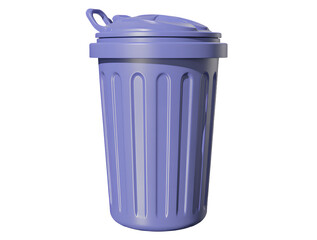 Eco-friendly Waste Management: A pristine, light purple waste bin with a lid. The image captures the essence of responsible disposal in a neat and clean setting.