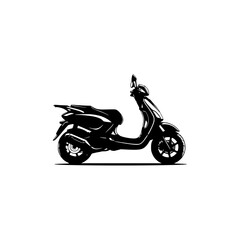 Obraz premium Classic Scooter Silhouette for Urban Transportation and Commuting Designs